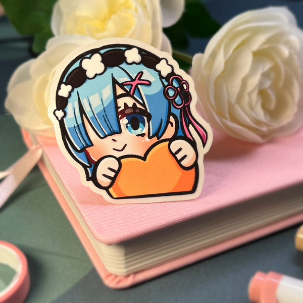 Rem Emote 2in Stickers