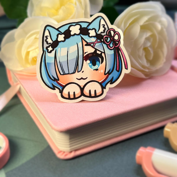 Rem Emote 2in Stickers