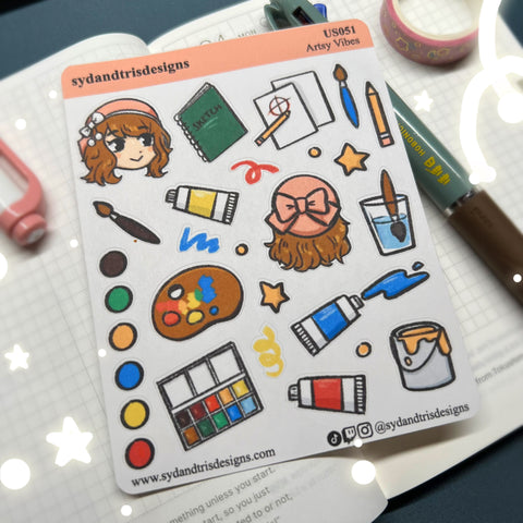 US051 Artsy Vibes Sticker Sheet