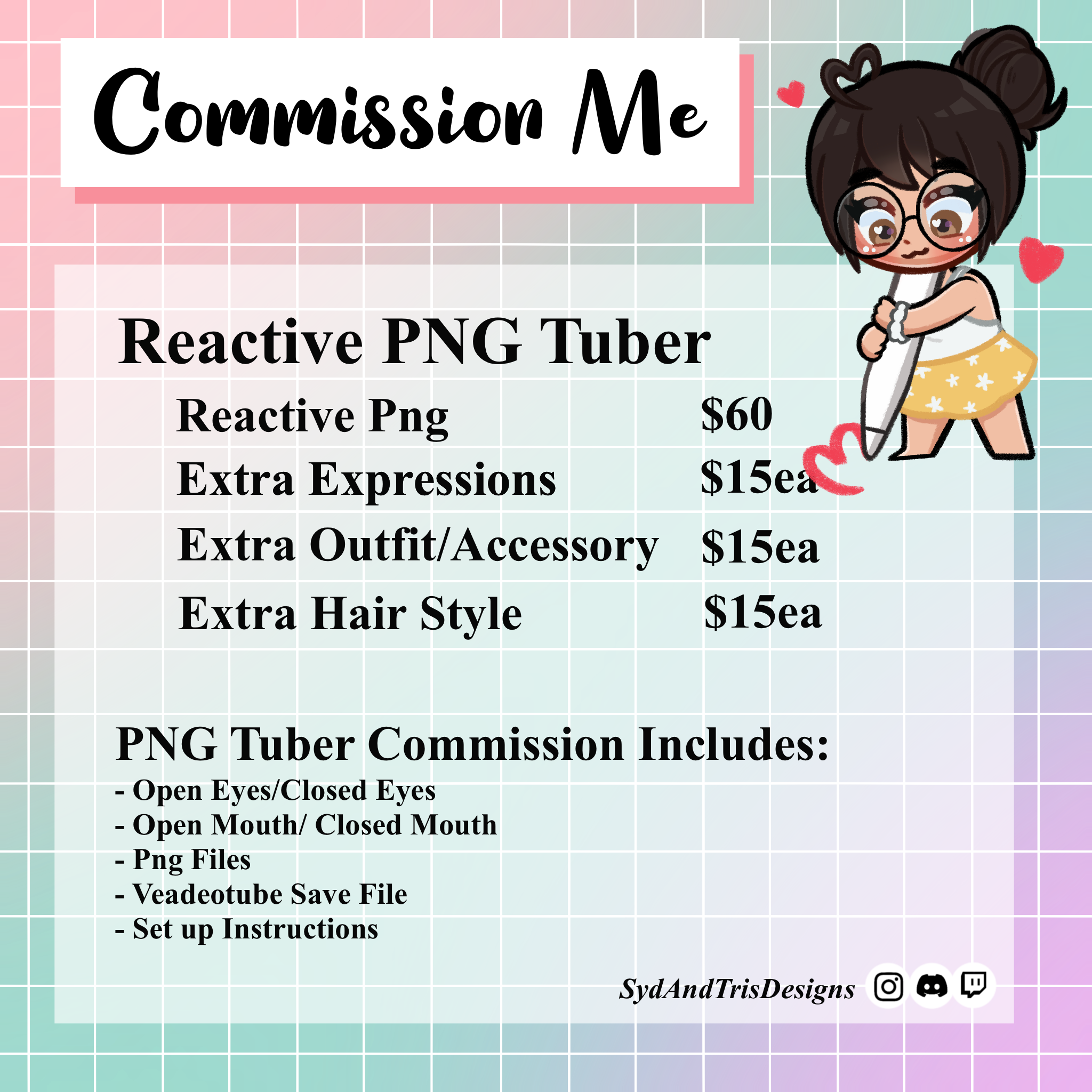 Reactive PNG Tuber Commission