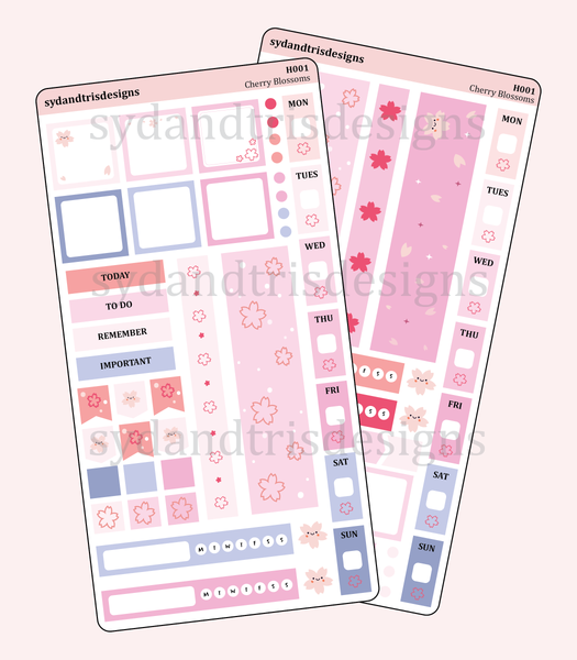 H001 - Cherry Blossom Sticker Set