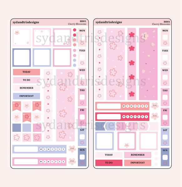 H001 - Cherry Blossom Sticker Set