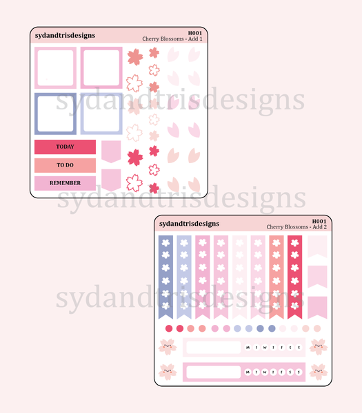 H001 - Cherry Blossom Sticker Set