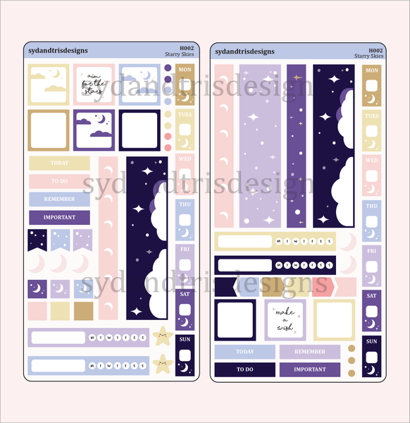 H002 - Starry Skies Sticker Set