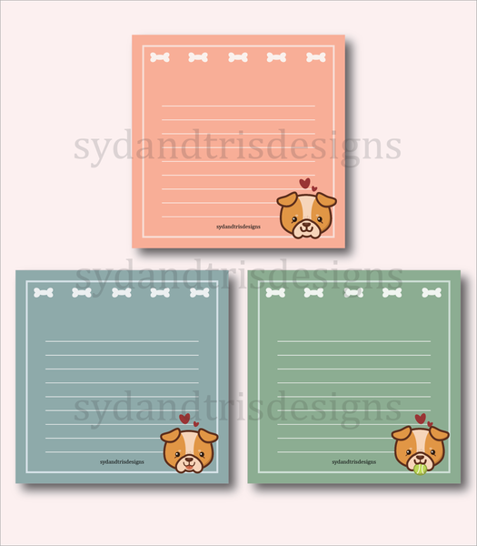 SNP005 - English Bulldog Puppies Notepad