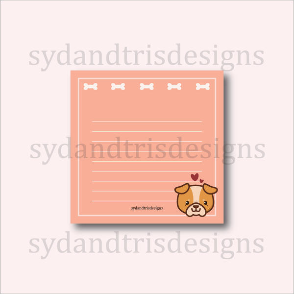 SNP005 - English Bulldog Puppies Notepad