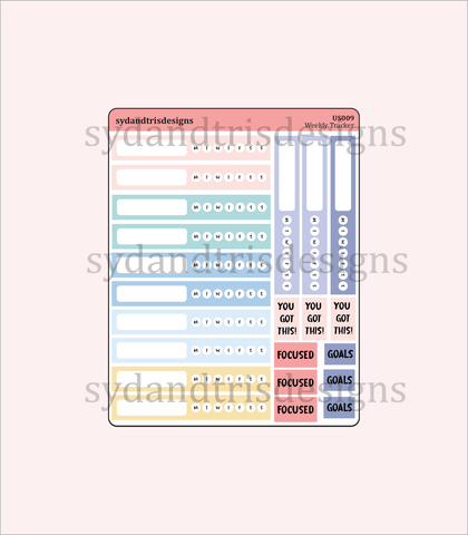 US009 - Weekly Habit Tracker Stickers