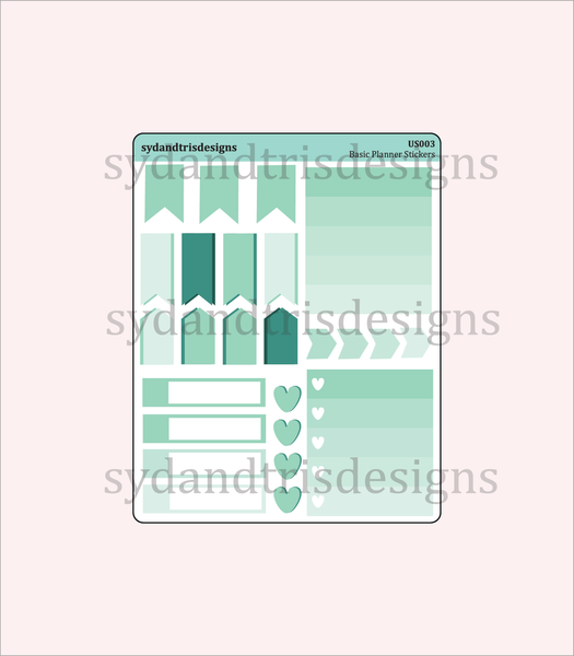 US003 - Basic Planner Sticker Set