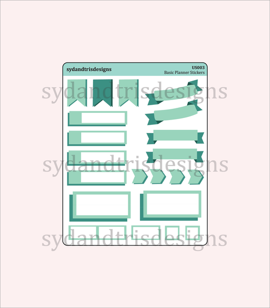 US003 - Basic Planner Sticker Set