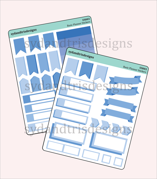 US003 - Basic Planner Sticker Set