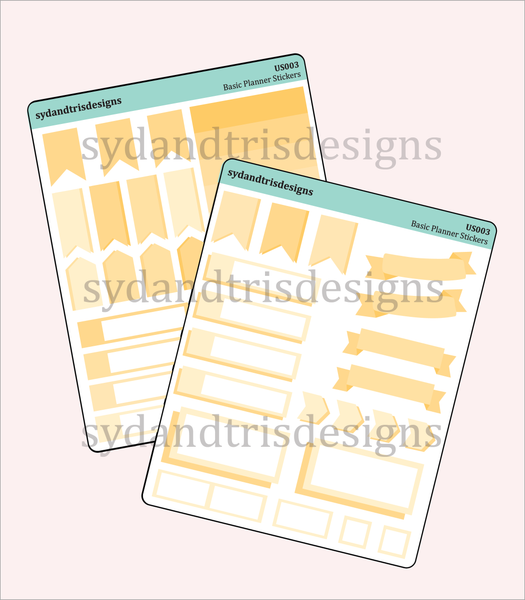 US003 - Basic Planner Sticker Set