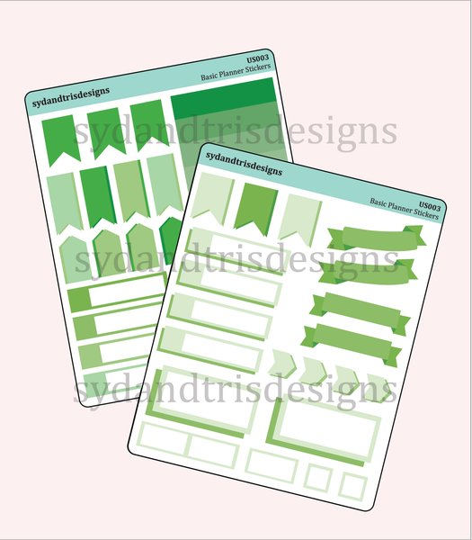 US003 - Basic Planner Sticker Set