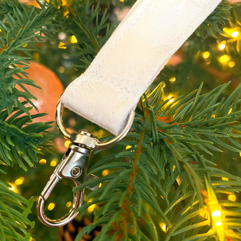 FL001 - White Snowflake Lanyard Key Chain