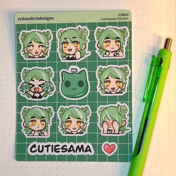 CS002 CutieSama Emote Stickers