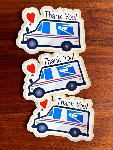 WS008 - Thank You USPS Drivers Vinyl Sticker