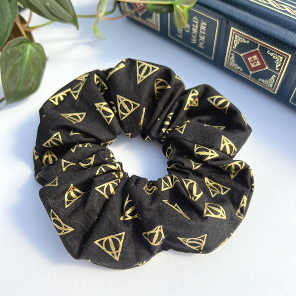 S019 - HP Black and Gold XL Scrunchie