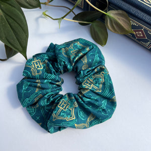 S017 - HP Teal and Gold XL Scrunchie