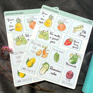 US006 - Produce Puns Stickers