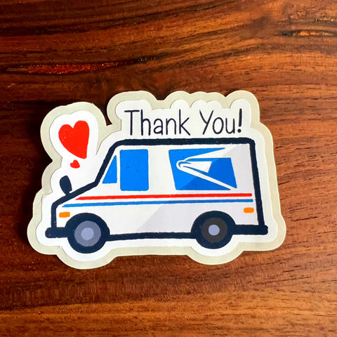 WS008 - Thank You USPS Drivers Vinyl Sticker